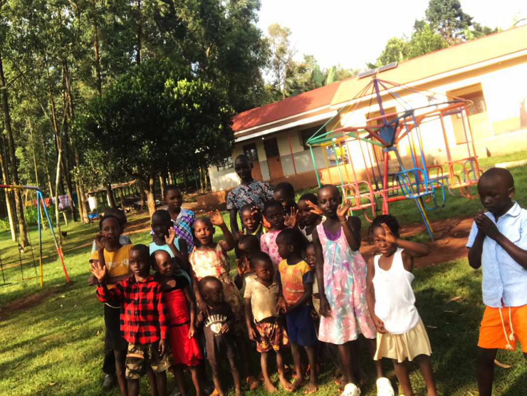 Group of children supported by Renewed Children Foundation jinja uganda