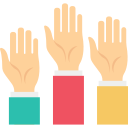 Hands icon - Become a volunteer